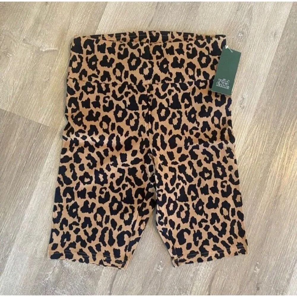 Lot Bulk 20pc Women's High Rise Bike Shorts Wild Fable Leopard S‎ Small Legging